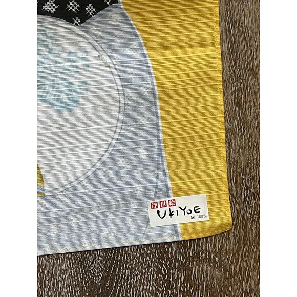 Vintage Ukiyo-E "Three Beauties" Kitagawa Utamaro Japanese, Scarf, Wall Hanging - Picture 6 of 7